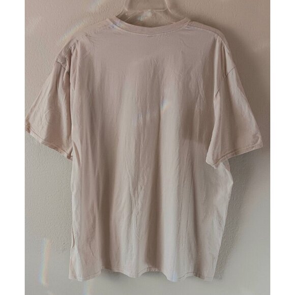 3/10 Happy Camper Leopard Print Camping Tee T-Shirt XXL Beige Tan - Picture 3 of 5